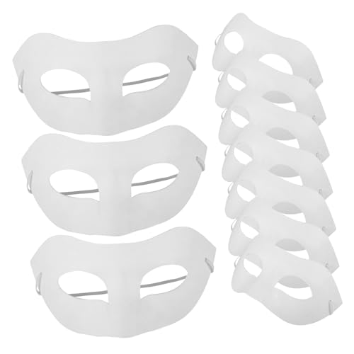 Garneck 10 Stücke Handwerk Masken Blank Maskerade Maske Für Frauen Halloween Party Liefert von Garneck