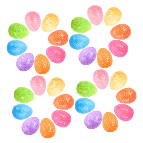 Garneck 100 Stück Bunte Schaumeier Glitzernde Eier Mini-glitzereier Eierglitzer Glitzereier Hüpfen Mini-eier Zum Basteln Schaumeier Mini Glitzereier Gänseblümchen Schäumt Ei von Garneck