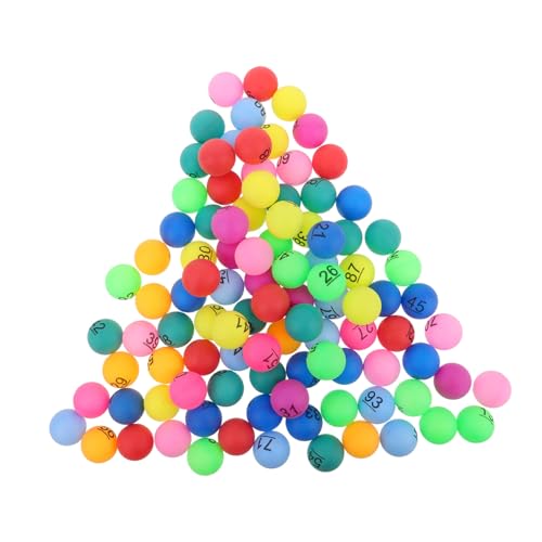 Garneck 100 Stück Farbbälle Und Gewinnspielbälle Zubehör Für Spieleabende Bingo Preise Tombola Bälle Zahlen Bingo Zahlenbälle Ballspiel Dekorationen Zahlen Bingo Tombola Bälle 1 100 von Garneck