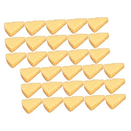 Garneck 100 Stück Mini-Food-Käse Miniatur Mini-Küchenkäse mach es mini Simulationsdekoration Käsespielzeug Käse-Requisite Käsedekorationen Harzer Käse Plastik Yellow von Garneck
