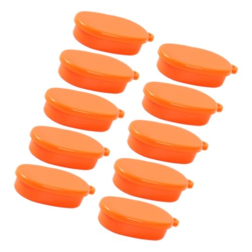 Garneck 10Er Schachtel Miniaturhaus Kit entzückendes Kinderspielzeug Miniaturhaus Accessoire DIY hintergrundversorgung Schaufenster Requisit Miniatur -Stütze Plastik Orange von Garneck