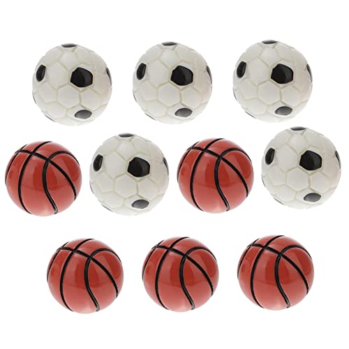 Garneck 10Stücke Fußball Basketball Modelle Teiliges Set Für Feenhaus Zubehör Lebensechte Details Für Kleine Hausmodelle Für DIY Bastelprojekte Und Szenen von Garneck