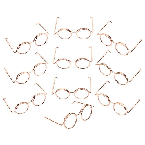 Garneck 10Stücke Mini Puppenbrillen aus Metall Kreative Sonnenbrille für Puppen Bastelzubehör für Puppenoutfits und Stilvolle Mini Brillen Roségold Garneck 10Stücke Mini Puppenbrillen aus Metall Kreative Sonnenbrille für Puppen Bastelzubehör für Puppenoutfits und Stilvolle Mini Brillen Roségold von Garneck