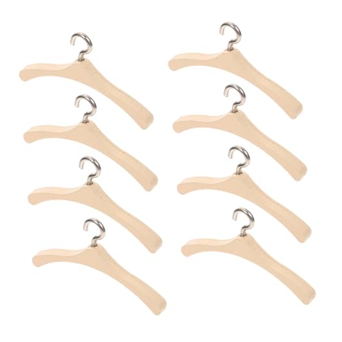 Garneck 10Stücke Puppenbügel Aus Robustem Holz Dekorative Möbel Für Puppenhäuser Für Puppenbekleidungsregale Und Puppenaccessoires von Garneck