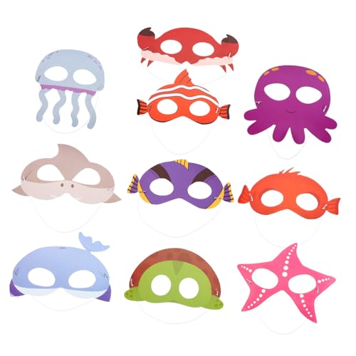 Garneck 10Stücke Süße Meerestiermasken Tier Cosplay Gesichtsmaske für Foto Requisiten und Kostümmasken für Halloween und Themenpartys Garneck 10Stücke Süße Meerestiermasken Tier Cosplay Gesichtsmaske für Foto Requisiten und Kostümmasken für Halloween und Themenpartys von Garneck