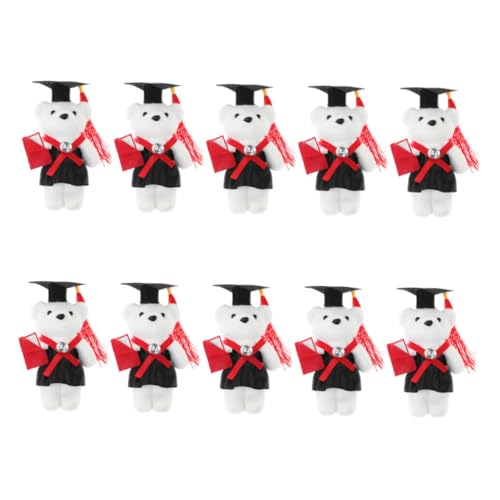 Garneck 10pcs Abschlussplüschbären Süße Doktorbär Puppen Für Abschlussgeschenke Für Den Abschluss des Kindergartens High School Und Universitätsabsolventen von Garneck