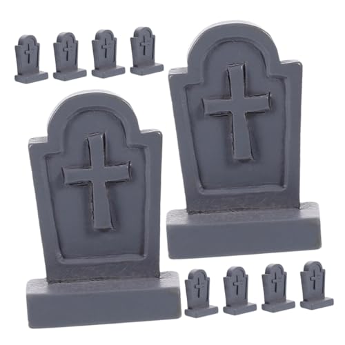 Garneck 10pcs Harz Halloween Für Puppenhaus Handgefertigtes Grabstein Streichprop Für Halloween Party Desk Schrank Friedhof Halloween Garneck 10pcs Harz Halloween Für Puppenhaus Handgefertigtes Grabstein Streichprop Für Halloween Party Desk Schrank Friedhof Halloween von Garneck