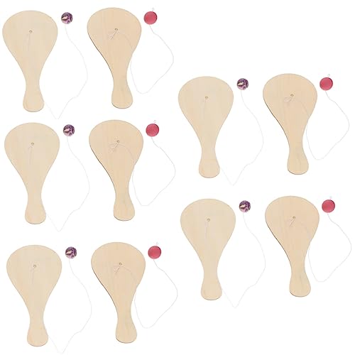 Garneck 10stücke Teiliges Holz-Paddle-Ball Junge Mädchen DIY Malspielzeug Für Kindergarten Und Kreative Aktivitäten Garneck 10stücke Teiliges Holz-Paddle-Ball Junge Mädchen DIY Malspielzeug Für Kindergarten Und Kreative Aktivitäten von Garneck