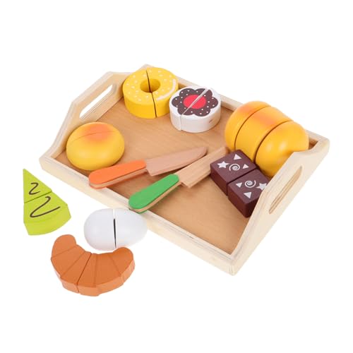 Garneck 11 Stück Nachmittagstee Simulationsfutter tun so, als würden sie -Essen Spielset Supermarkt-Einkaufsspiel falsches Brot Mini-Kuchen hölzern von Garneck