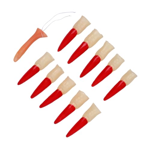 Garneck 11 Stück Teiliges Zombie Nagelset mit Hexennase für Halloween Realistische Finger Nägel für Kostümpartys und Maskeraden für Cosplay Dekorationen und Halloween Events von Garneck