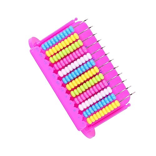 Garneck 12 Abakus Arithmetik Regenbogen Perlen Mathe Berechnen Werkzeuge Pädagogisches Zählwerkzeug Rosy Plastik von Garneck