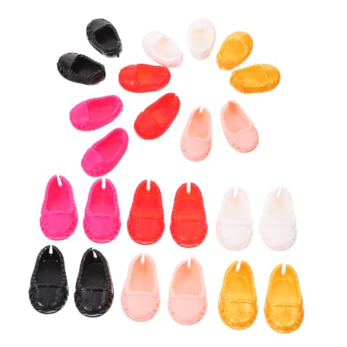 Garneck 12 Paare Schuhe Spielzeugschuhe Miniaturschuh Mini-Schuh- Schuhe Damenpuppe Schuhe Puppen Doll Schuhe Anziehschuhe Puppenschuhe zum Basteln Plastik von Garneck