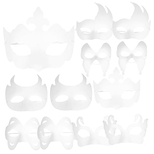 Garneck 12 Stück Diy Leere Masken Unbemalte Papiermasken für Karneval Halloween und Partys Handbemalte Maskerade für Erwachsene für Kreative Projekte Garneck 12 Stück Diy Leere Masken Unbemalte Papiermasken für Karneval Halloween und Partys Handbemalte Maskerade für Erwachsene für Kreative Projekte von Garneck