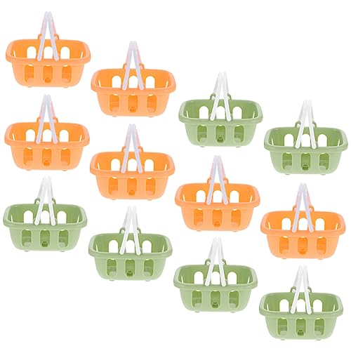 Garneck 12 Stück Einkaufskorb- Weiden Mini kleine Körbchen Körbe Kinderkorb Lebensmittelspielzeug aus dem Lebensmittelgeschäft Korb-Modell Plastik Garneck 12 Stück Einkaufskorb- Weiden Mini kleine Körbchen Körbe Kinderkorb Lebensmittelspielzeug aus dem Lebensmittelgeschäft Korb-Modell Plastik von Garneck