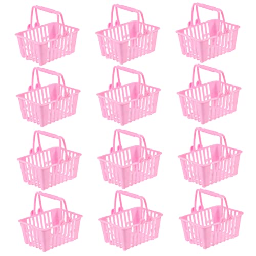 Garneck 12 Stück Einkaufskorb- für Party Kleinkind Mini- -Einkaufskorb Miniatur einkaufskorb kindereinkaufskorb spielzeugkorb Mini Körbe Mini-Tragekorb Plastik Rosa Garneck 12 Stück Einkaufskorb- für Party Kleinkind Mini- -Einkaufskorb Miniatur einkaufskorb kindereinkaufskorb spielzeugkorb Mini Körbe Mini-Tragekorb Plastik Rosa von Garneck