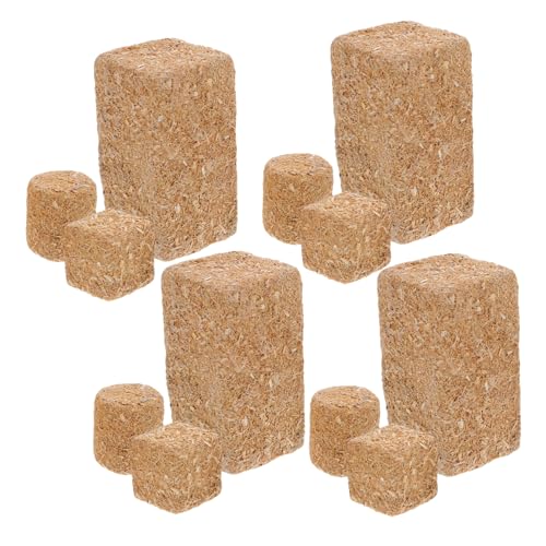 Garneck 12 Stück Heuhaufen-Modell Landwirtschaftliche Vorräte Faux Heuhaufendekorationen Zubehör Für Geburtstagsfeiern Auf Dem Bauernhof Puppenhaus-Bauernhof-Dekoration Holz Light Brown von Garneck