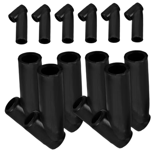 Garneck 12 Stück Kite-Verbindungs-T-Stück Drachenstangen Kite-Stützstange DIY Drachen für Drachen-Kit Kinderhandwerk Drachenteile Drachen Plastik Schwarz von Garneck