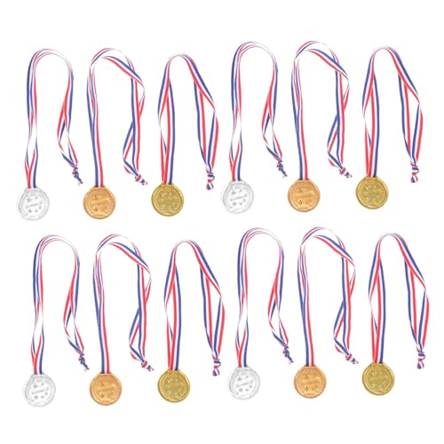 Garneck 12 Stück Medaillen für Massenpreise für klein Fußballpokal-Medaille Party Sportmedaillen Trophäenpreis Fußballmedaillen Baseball-Medaille Plastik von Garneck