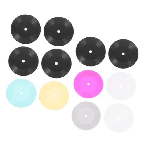 Garneck 12 Stück Mini Schallplattenmodell Ästhetische Winzige Puppen Puppenhausmöbel Miniaturen Vinyl DIY Puppenhäuser Mini Puppe Puppenhäuser Für Mädchen Gefälschtes von Garneck