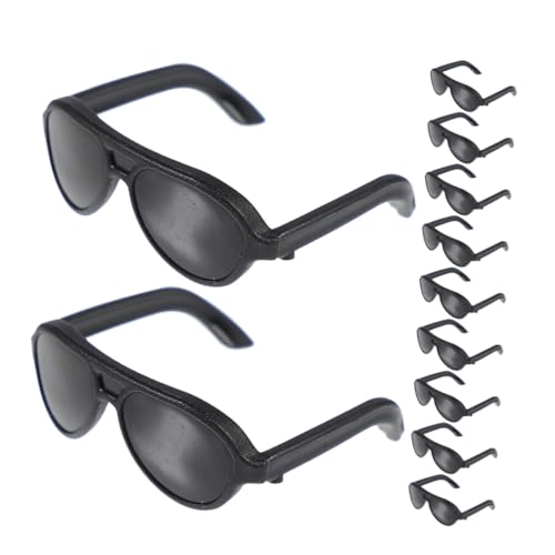 Garneck 12 Stück Mini- zum Basteln Puppe für Sonnenbrillen basteln Mädchen Zubehör kinderspielzeug - Spielzeugsonnenbrille - gläser Black von Garneck