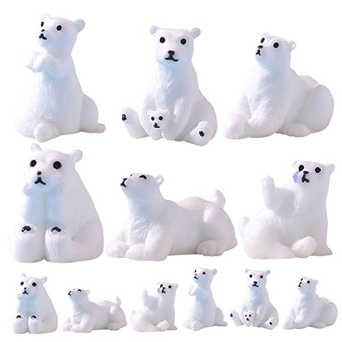 Garneck 12 Stück Miniatur Eisbären Figuren Aus Kunstharz – Niedliche Mini Eisbär Figuren Für Kuchen Und Cupcake Topper - Feengarten Und DIY Terrarien Dekoration Garneck 12 Stück Miniatur Eisbären Figuren Aus Kunstharz – Niedliche Mini Eisbär Figuren Für Kuchen Und Cupcake Topper - Feengarten Und DIY Terrarien Dekoration von Garneck