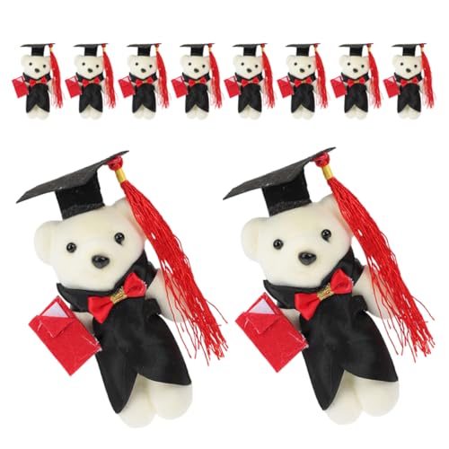 Garneck 12 Stück Puppenstraußmaterial Abschlusspuppe Plüsch-abschlussbär High-School-abschlussbär Abschluss Stofftier Bär Abschluss Bär Abschluss Stofftiere Grad Bär Polyester von Garneck
