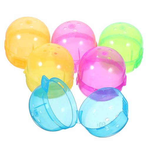 Garneck 12 Stück Teiliges Befüllbare Kunststoff Kapseln Robuste Drehbare Spielzeugbälle in Transparenten Farben Vielseitige Aufbewahrungsbehälter für Partygeschenke und Automatenfüllung von Garneck