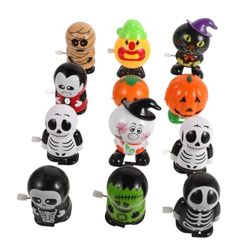 Garneck 12 Stück Teiliges Halloween Aufziehspielzeug für Cartoon Wind Up Lustiges für Jungen und Mädchen Batteriefrei Sicher und Unterhaltsam von Garneck