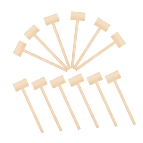 Garneck 12 Stück Teiliges Mini Holzhammer für Robuster Holzhammer Fördert Motorik und Kreativität für Jungen und Mädchen Sicheres Material Spaß Garantiert von Garneck