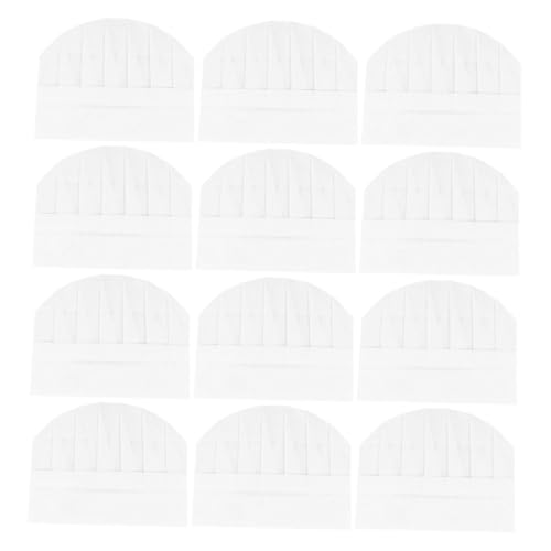 Garneck 12 Stück Teiliges Papier Kleine Leichte Einweg hüte für Küche und Kochen Klassisches Design Angenehm und Passend für Kinderköpfe für Kochkurse und Partys von Garneck