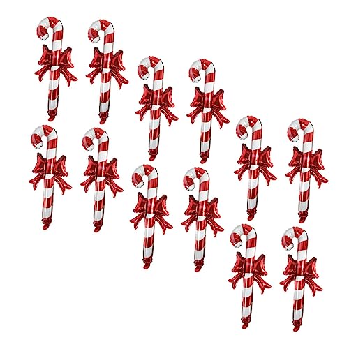 Garneck 12 Stück Weihnachts Inflatable Stick Zuckerstangen Ballons Handheld Deko für Weihnachtsfeiern Folienmaterial für Fotos und Festliche Garneck 12 Stück Weihnachts Inflatable Stick Zuckerstangen Ballons Handheld Deko für Weihnachtsfeiern Folienmaterial für Fotos und Festliche von Garneck