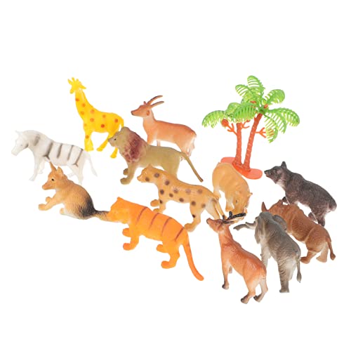 Garneck 12St Tiermodell Spielzeug für Kleinkinder Tigerfiguren Miniaturfiguren Babyspielzeug Modelle Waldkuchendekorationen Wald-Babyparty-Dekorationen Wüste Statue Kleine Tiere Plastik von Garneck