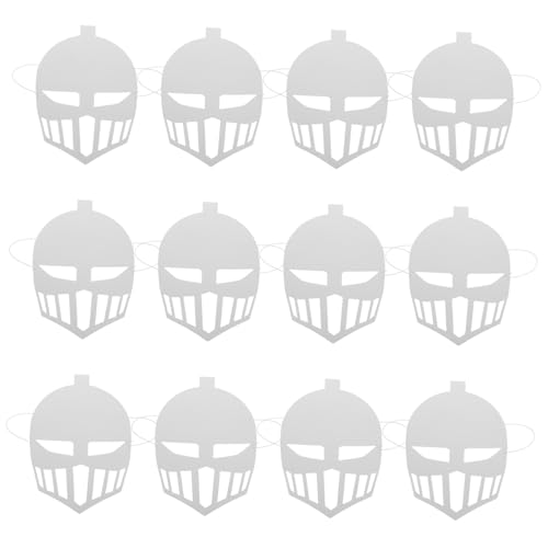 Garneck 12Stücke Graffiti Masken für Bastelmasken zum Bemalen DIY Papiermasken mit Griff für Kreative Partys Halloween Karneval und Cosplay Fördert Fantasie und Interaktion von Garneck