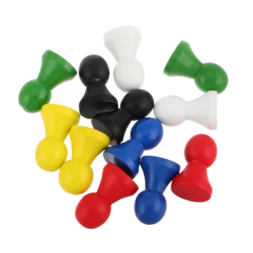 Garneck 12 Stücke Schachspiel Zubehör Holz Schachfiguren Für Internationale Set Tragbare Reise Go Perlen von Garneck