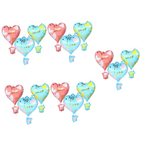 Garneck 15 Stk Hochzeitsdekoration Valentinstag-Luftballon Folienballons weiße Luftballons rote Luftballons Heißluftballon Aluminiumballon Luftballons für Hochzeitsfeiern Modellieren 4d von Garneck