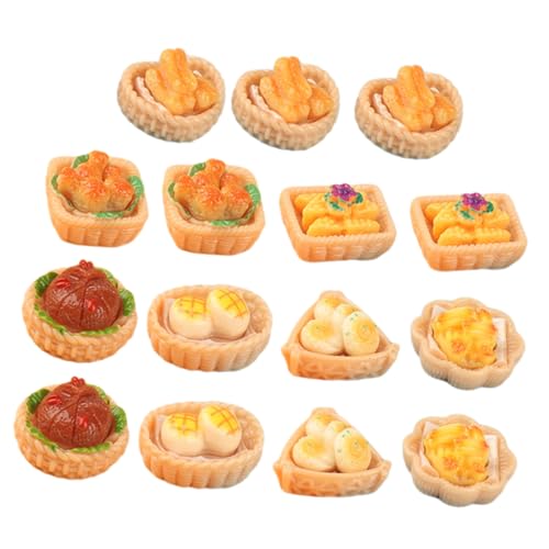 Garneck 15 Stück Miniatur Lebensmittel Modelle Teiliges aus Resin für Puppenhaus Dekoration Essensspielzeug mit Asiatischen Snacks Realistische Snacks für DIY Projekte von Garneck