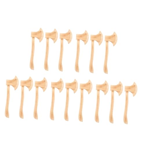 Garneck 15 Stück Teiliges Halloween Holzäxte Realistische Fake Spielzeugrequisiten für Cosplay und Partydeko Langlebige Holzstreitaxt für Gruselige Halloween Accessoires von Garneck