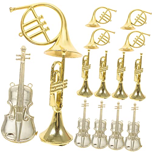 Garneck 15 Stück Teiliges Miniatur Musikinstrumente Weihnachtsbaum Dekorationen Horn und Violinmodelle für Festliche Anlässe Langlebige Kunststoffornamente für Weihnachten und Partys Garneck 15 Stück Teiliges Miniatur Musikinstrumente Weihnachtsbaum Dekorationen Horn und Violinmodelle für Festliche Anlässe Langlebige Kunststoffornamente für Weihnachten und Partys von Garneck