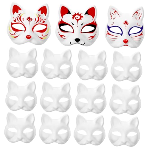 Garneck 15 Stück Zellstoff-Blank-Maske Streich Gesicht Katze bemalbar unbemalte Katzenmasken dekorative Füchse halloween masken halloweenmaske Partymaske Party-Papiermaske Farbe maske Weiß Garneck 15 Stück Zellstoff-Blank-Maske Streich Gesicht Katze bemalbar unbemalte Katzenmasken dekorative Füchse halloween masken halloweenmaske Partymaske Party-Papiermaske Farbe maske Weiß von Garneck