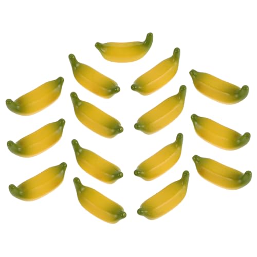 Garneck 15Stücke Bananen Realistische Kunststoffbananen für Dekoration Künstliche Mini Früchte Puppenhaus Zubehör und Feengarten Dekoration für Kreative Sammler von Garneck