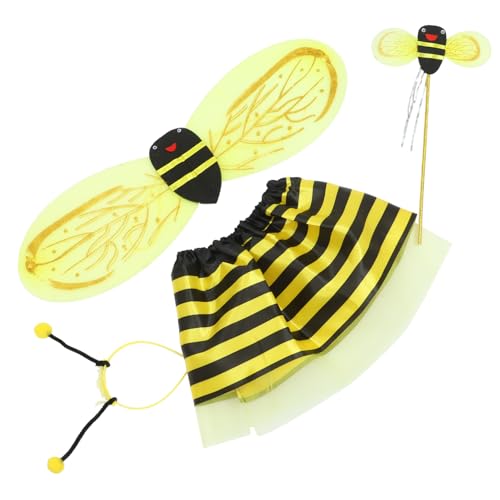 Garneck 1Satz Bienen Kostümset Für Teiliges Bienen Cosplay Zubehör Mit Flügeln Und Haarreif Kostüm Für Karneval Fasching Kostümpartys Und Tanzaufführungen von Garneck