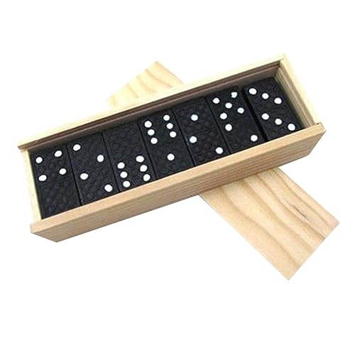 Garneck 1Satz Domino Spielset aus Holz Schwarze Domino Blöcke mit Praktischem Aufbewahrungskoffer Langlebig und Sicher für Jahren für Drinnen und Draußen Garneck 1Satz Domino Spielset aus Holz Schwarze Domino Blöcke mit Praktischem Aufbewahrungskoffer Langlebig und Sicher für Jahren für Drinnen und Draußen von Garneck