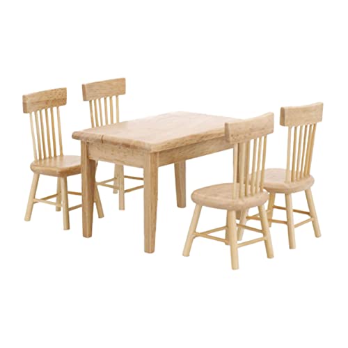 Garneck 1Satz Esszimmer und Stühle Dekorative Requisiten für Mini Häuser Hochwertige Langlebige Möbelstücke Beige für Kreative Spielwelten Garneck 1Satz Esszimmer und Stühle Dekorative Requisiten für Mini Häuser Hochwertige Langlebige Möbelstücke Beige für Kreative Spielwelten von Garneck