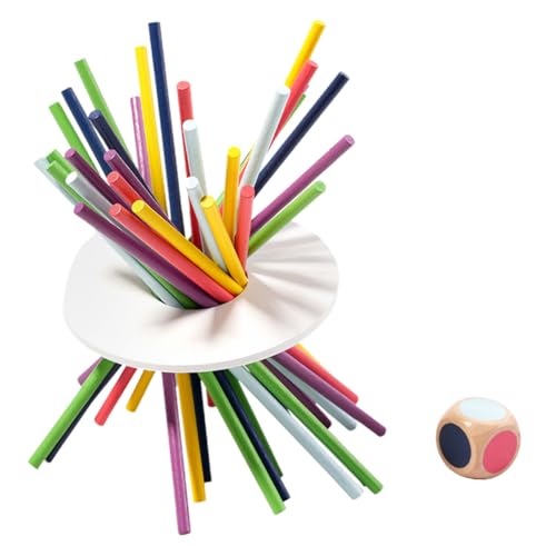 Garneck 1Satz Holz Pick Up Sticks Spielzeugset Für Balancierspielzeug Problemlösungsfähigkeiten Tragbar Und Leicht Für Sensorische Integration Und Selbstvertrauen Spaß von Garneck