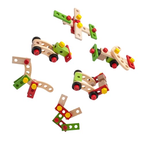 Garneck 1Satz Holzspielzeug Werkzeugkasten für Lernspielzeug mit Schraube und Mutter Rollenspiele Requisiten für Jungen und Fördert Praktische Fähigkeiten und Kommunikation von Garneck