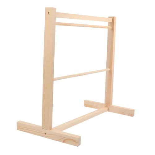 Garneck 1Satz Holzständer Für Puppenkleidung Doppelschicht Kleideraufbewahrung Für Puppen Ablagesystem Für Spielzimmer Und Kreative Rollenspiele von Garneck