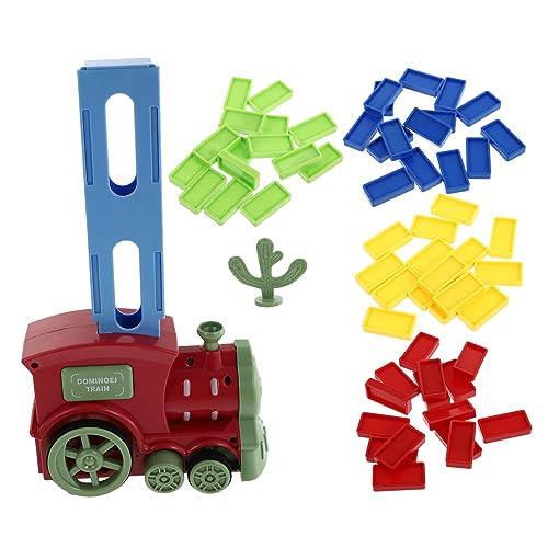 Garneck 1Satz Kreatives Domino Mit Elektrischem Zug Für Fördert Fantasie Und Koordination Aus Sicherem Material Für Kleinkinder Und Vorschulkinder Spielspaß von Garneck
