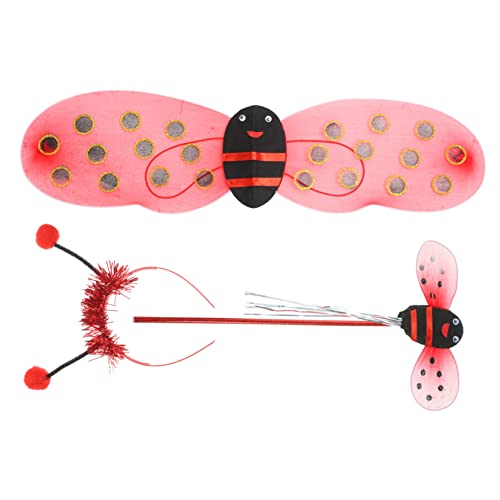 Garneck 1Satz Ladybug Kostüm Teiliges mit Marienkäferflügeln Haarreif Märchenstock für Frauen für Kostümpartys Cosplay Bühnenaufführungen Garneck 1Satz Ladybug Kostüm Teiliges mit Marienkäferflügeln Haarreif Märchenstock für Frauen für Kostümpartys Cosplay Bühnenaufführungen von Garneck