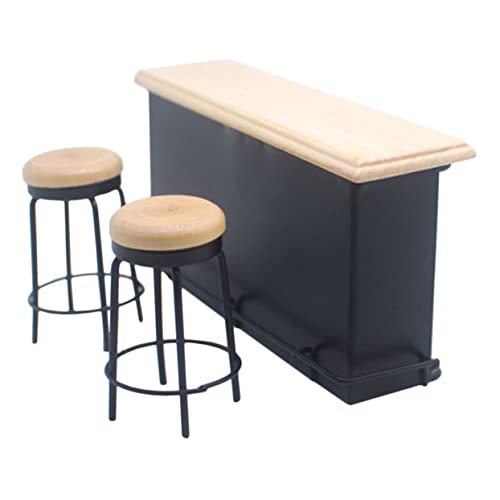 Garneck 1Satz Mini Bar Set Mit Stühlen Puppenhaus Zubehör Für Kreative Dekoration Langlebig Und Realistisch Für Sammler Und Enthusiasten von Garneck