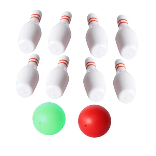 Garneck 1Satz Mini Bowling Set Für Puppenhaus Teiliges Dekorationszubehör Für Miniaturhäuser Leicht Und Platzsparend Für Familienunterhaltung Und Freizeitaktivitäten von Garneck